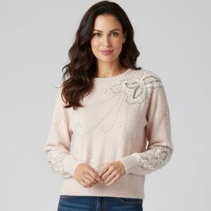 Vintage Nannel Hand Knit Sweater 80s Lambswool Angora Rabbit Hair Size S